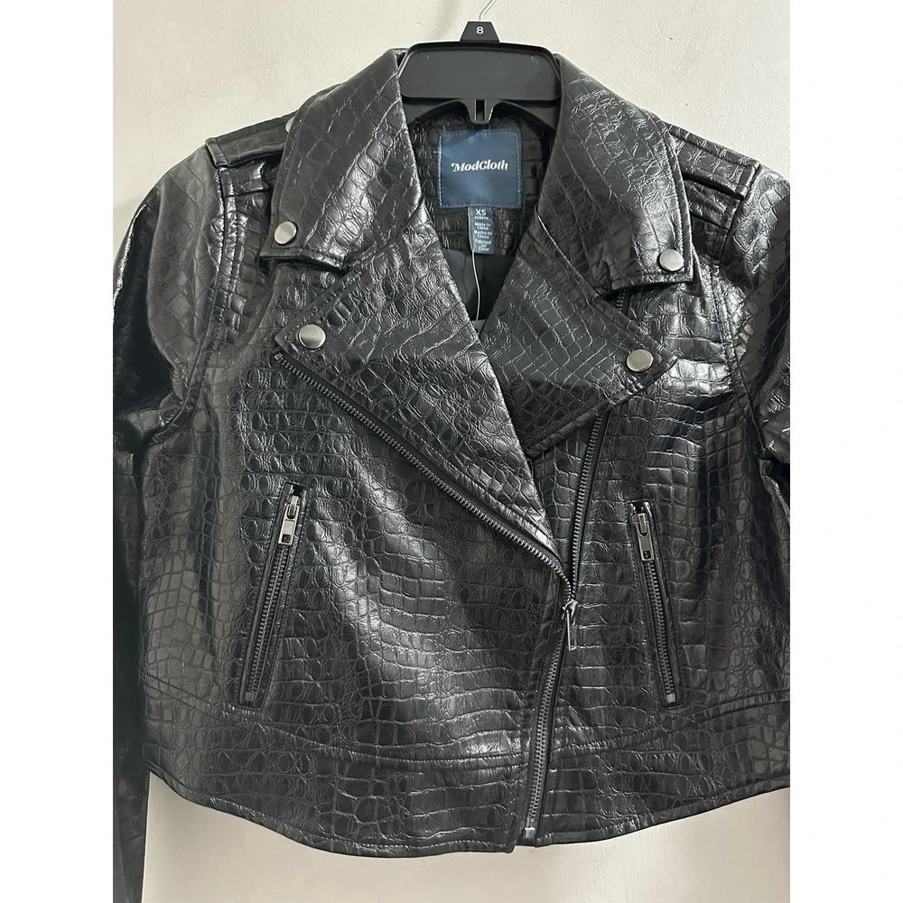 🔴Modcloth Crocodile Rock Moto Jacket XS‎